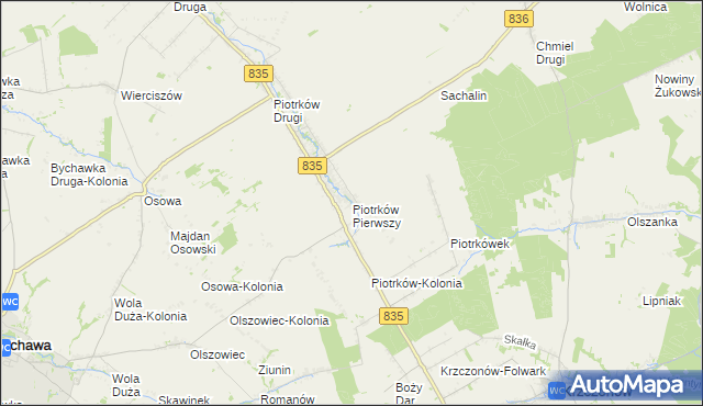 mapa Piotrków Pierwszy, Piotrków Pierwszy na mapie Targeo