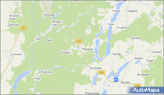 mapa Płazowo, Płazowo na mapie Targeo