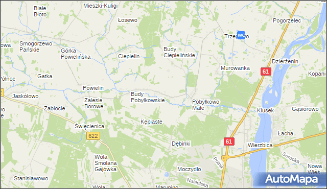 mapa Pobyłkowo Duże, Pobyłkowo Duże na mapie Targeo
