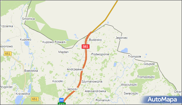 mapa Podwojponie, Podwojponie na mapie Targeo