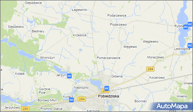 mapa Pomarzanowice, Pomarzanowice na mapie Targeo