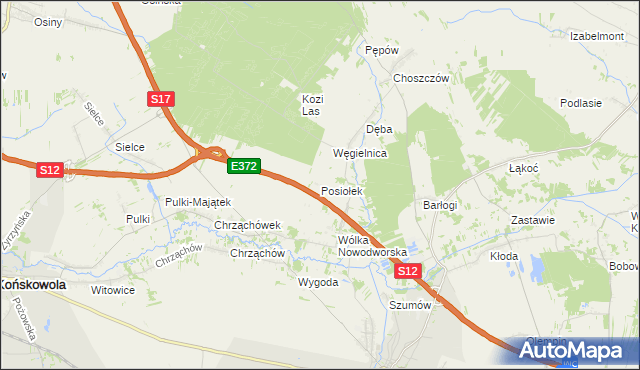 mapa Posiołek, Posiołek na mapie Targeo