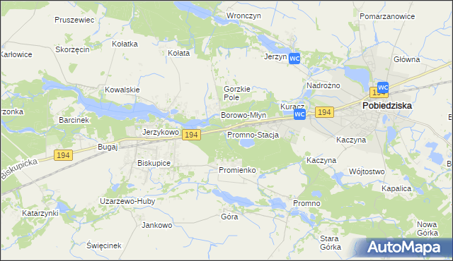 mapa Promno-Stacja, Promno-Stacja na mapie Targeo