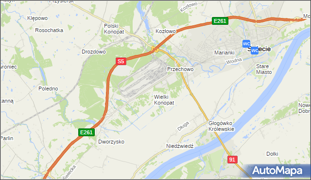 mapa Przechówko, Przechówko na mapie Targeo