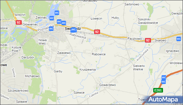 mapa Rabowice, Rabowice na mapie Targeo
