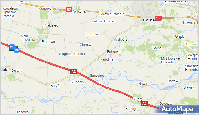 mapa Radolina, Radolina na mapie Targeo