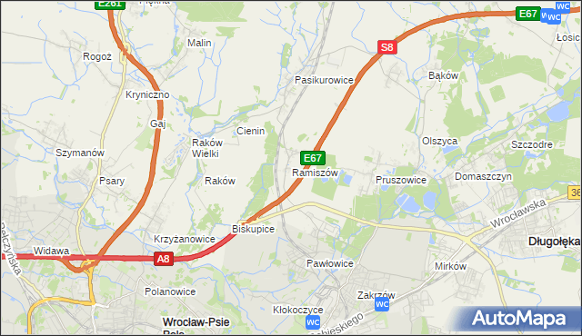 mapa Ramiszów, Ramiszów na mapie Targeo