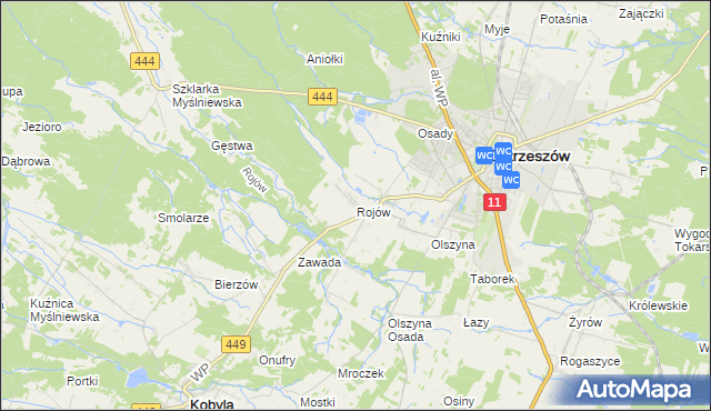 mapa Rojów, Rojów na mapie Targeo