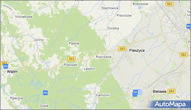 mapa Rościszów, Rościszów na mapie Targeo