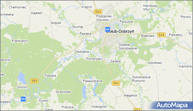 mapa Ruziec, Ruziec na mapie Targeo