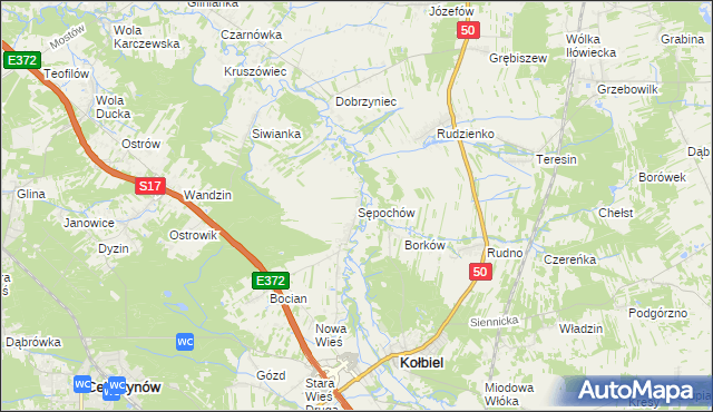 mapa Sępochów, Sępochów na mapie Targeo