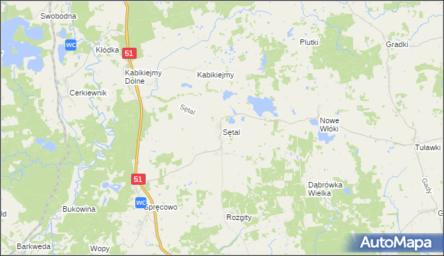 mapa Sętal, Sętal na mapie Targeo