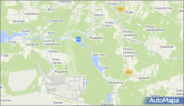 mapa Słok-Młyn, Słok-Młyn na mapie Targeo