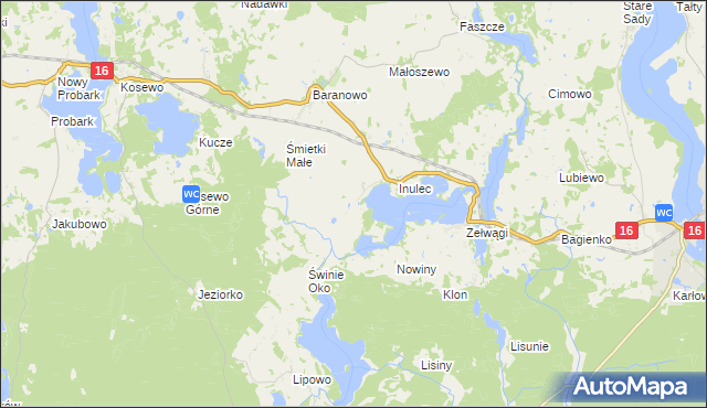 mapa Śmietki, Śmietki na mapie Targeo