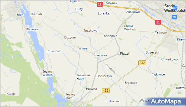 mapa Śnieciska, Śnieciska na mapie Targeo