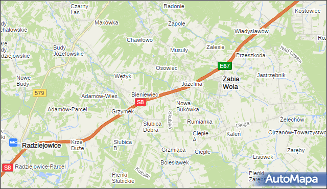 mapa Stara Bukówka, Stara Bukówka na mapie Targeo