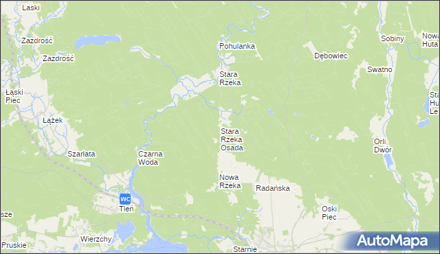 mapa Stara Rzeka Osada, Stara Rzeka Osada na mapie Targeo