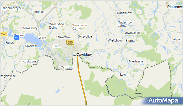 mapa Stary Zawidów, Stary Zawidów na mapie Targeo