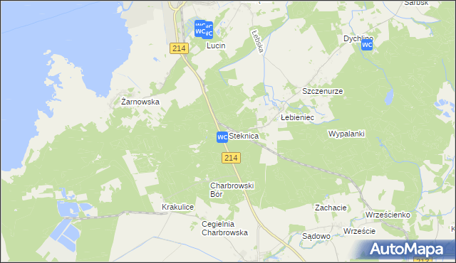 mapa Steknica, Steknica na mapie Targeo