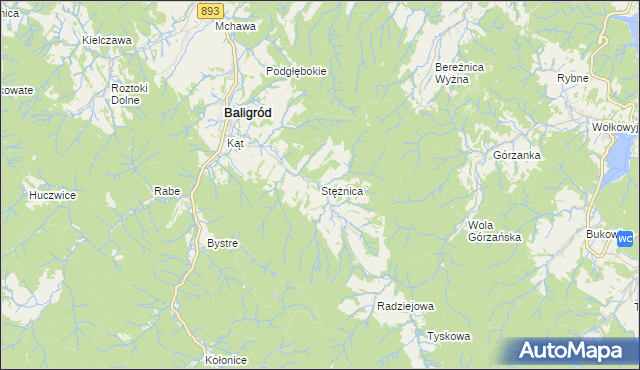 mapa Stężnica, Stężnica na mapie Targeo