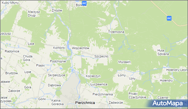 mapa Szczecno, Szczecno na mapie Targeo