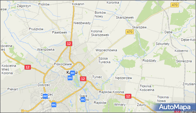 mapa Szosa Turecka, Szosa Turecka na mapie Targeo