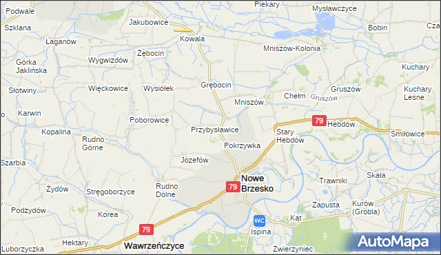 mapa Szpitary, Szpitary na mapie Targeo