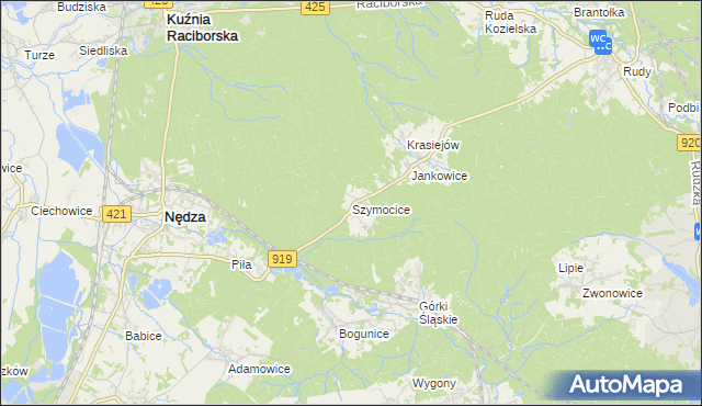mapa Szymocice, Szymocice na mapie Targeo