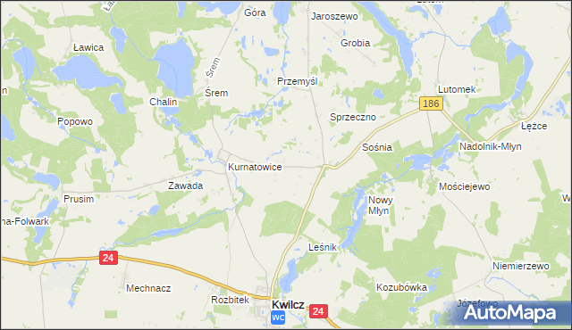 mapa Upartowo, Upartowo na mapie Targeo