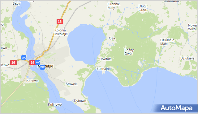 mapa Urwitałt, Urwitałt na mapie Targeo