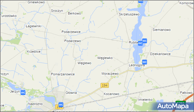 mapa Węglewko, Węglewko na mapie Targeo