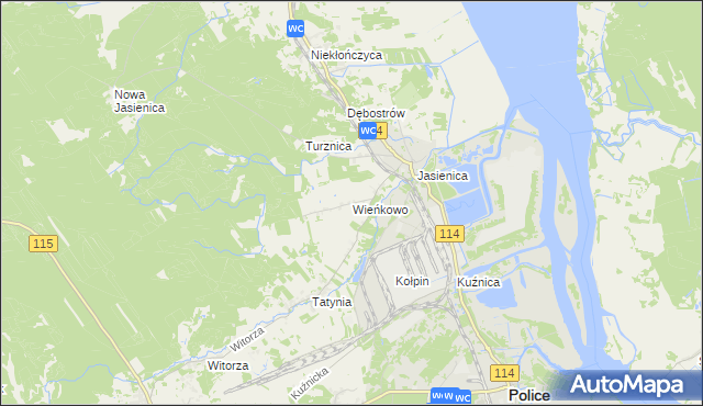 mapa Wieńkowo, Wieńkowo na mapie Targeo