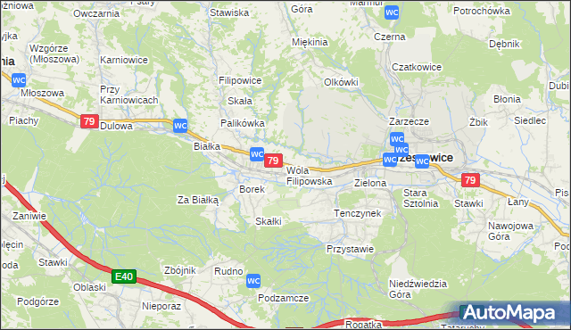 mapa Wola Filipowska, Wola Filipowska na mapie Targeo