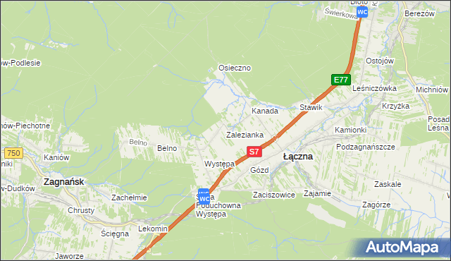 mapa Zalezianka, Zalezianka na mapie Targeo