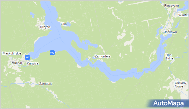 mapa Zamordeje, Zamordeje na mapie Targeo