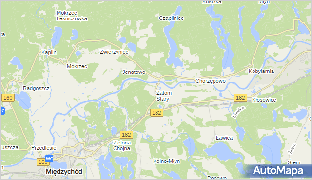 mapa Zatom Stary, Zatom Stary na mapie Targeo