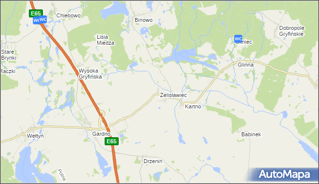 mapa Żelisławiec, Żelisławiec na mapie Targeo