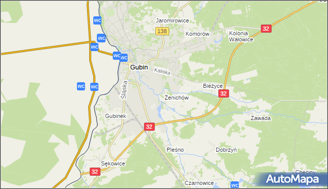 mapa Żenichów, Żenichów na mapie Targeo