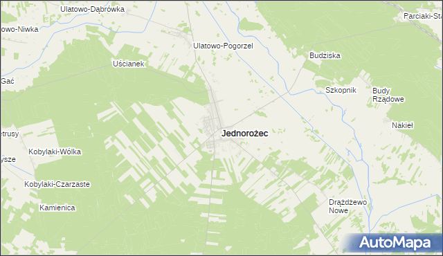 mapa Jednorożec, Jednorożec na mapie Targeo