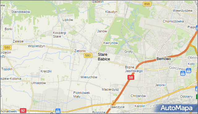 mapa Babice Nowe, Babice Nowe na mapie Targeo