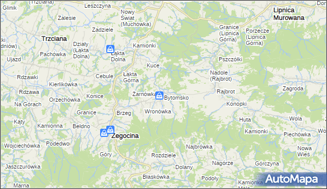 mapa Bytomsko, Bytomsko na mapie Targeo