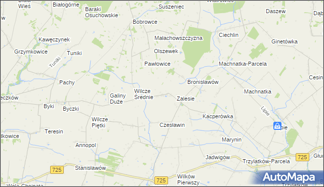 mapa Jakubów gmina Błędów, Jakubów gmina Błędów na mapie Targeo