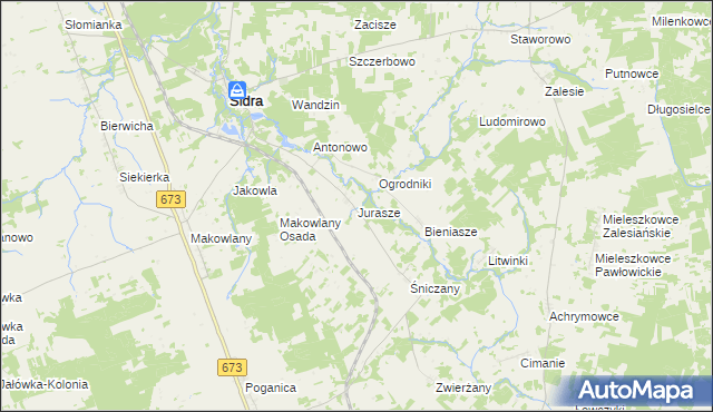 mapa Jurasze, Jurasze na mapie Targeo