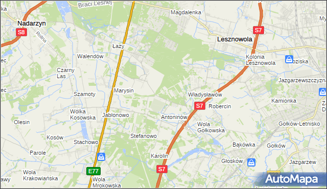 mapa Kuleszówka, Kuleszówka na mapie Targeo