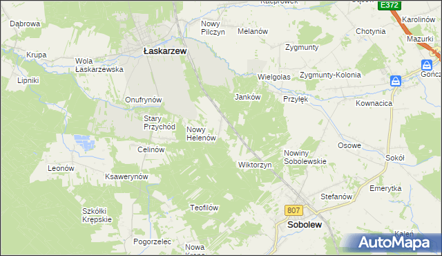 mapa Leokadia, Leokadia na mapie Targeo