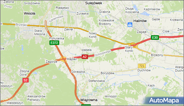 mapa Michałówek gmina Wiązowna, Michałówek gmina Wiązowna na mapie Targeo