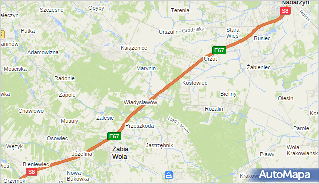 mapa Siestrzeń, Siestrzeń na mapie Targeo