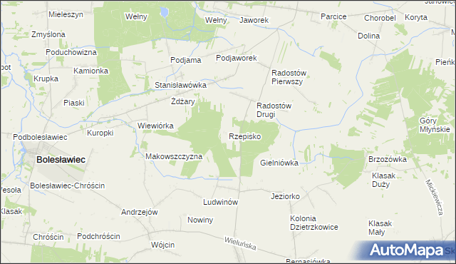 mapa Rzepisko, Rzepisko na mapie Targeo