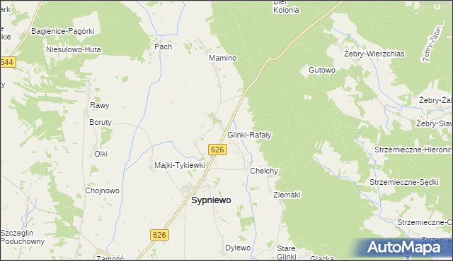 mapa Glinki-Rafały, Glinki-Rafały na mapie Targeo