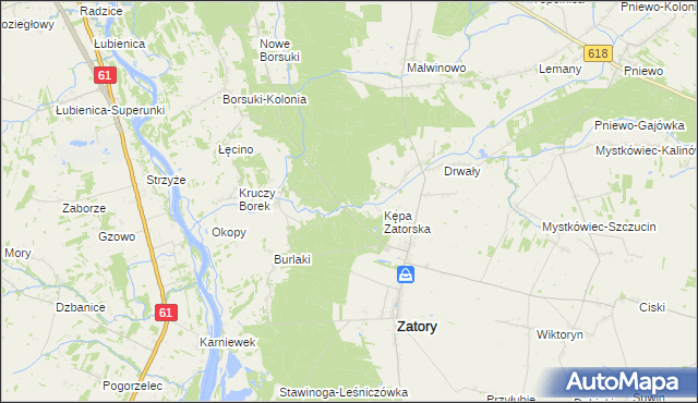 mapa Kępa Zatorska-Gajówka, Kępa Zatorska-Gajówka na mapie Targeo